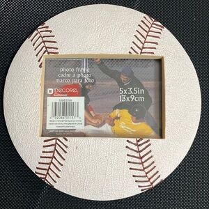 Decorel Ceramic Baseball picture frame- 5x3.5